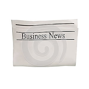 Mockup of Business news newspaper blank with empty space for news text, headline and images