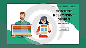 mockup content responsive design vector