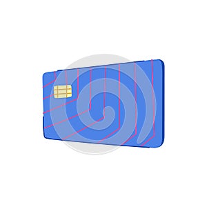 mockup credit card cartoon vector illustration