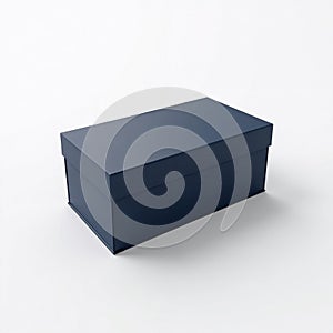 Mockup dark blue rectangular box on white background