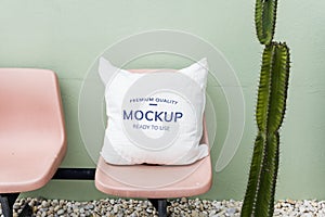 Mockup design space on cusion pillow photo