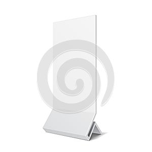 Mockup Indoor, Outdoor Advertising POS POI Stand Banner Or Lightbox. Illustration Isolated On White Background. Mock Up