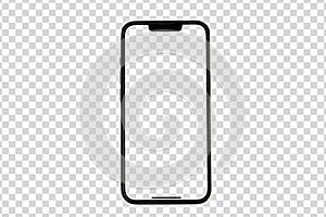 Mockup Iphone 13 pro max and new iphon mini. Mock up screen iPhone X . Transparent and Clipping Path isolated