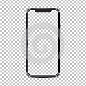 Mockup iPhone x screen and background have png  isolated on background.