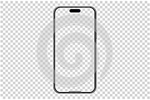 Mockup smart phone new generation and screen Transparent and Clipping Path isolated photo