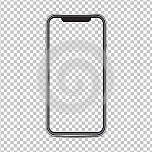 Mockup iPhone x screen and background have png  isolated on background. photo