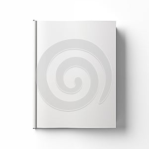 mockup magazine cover, book, booklet, brochure on white background