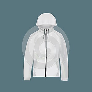 Mockup men clothes. Men`s Jacket with hood, with long sleeve.