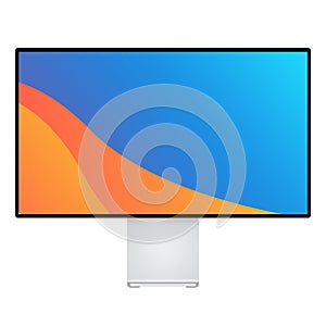 Mockup of monitor display on white