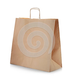 Mockup of paper shopping bag