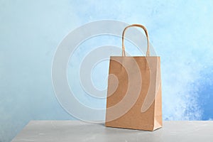 Mockup of paper shopping bag