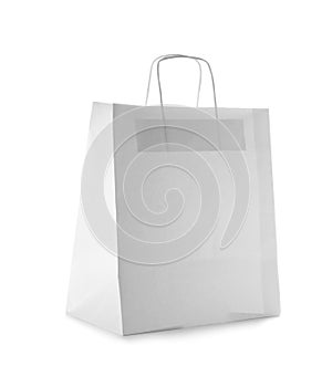 Mockup of paper shopping bag