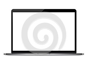 Mockup personal laptop computer on white background vector drawing