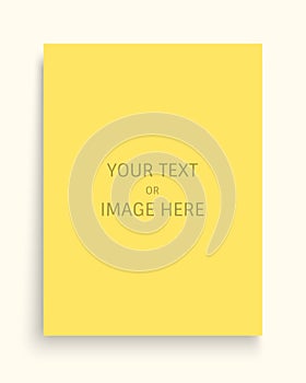 Mockup of a portrait-oriented magazine or catalogue. Blank sheet of paper. Element for advertising and promotional message. 3d