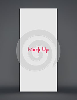 Mockup of a portrait-oriented magazine or catalogue. Blank sheet of paper. Element for advertising and promotional message. 3d photo