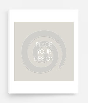 Mockup of a portrait-oriented magazine or catalogue. Blank sheet of paper. Element for advertising and promotional message. 3d photo