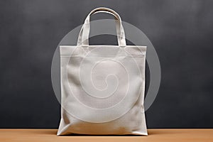 Mockup shopper tote bag handbag on isolated grey background. Copy space shopping eco reusable bag. Grocery accessories. Template