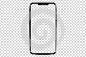 Mockup smart phone new generation screen Transparent and - Clipping Path