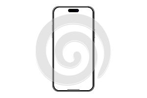 Mockup smart phone new generation and screen Transparent and Clipping Path isolated