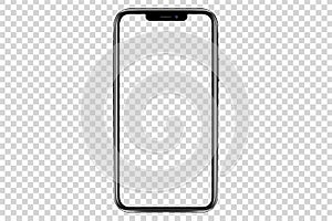 Mockup smart phone new generation screen Transparent and - Clipping Path photo
