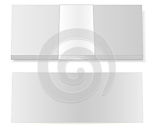 A mockup of a stack of banknotes and a single banknote on a white background for your design.