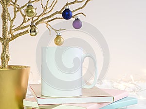 Mockup Styled Stock Product Image, white mug that you can add your custom design/quote to.