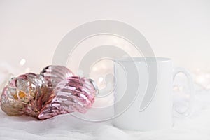 Mockup Styled Stock Product Image, white mug that you can add your custom design/quote to.