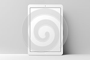 mockup tablet computer with vertical empty blank screen