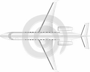 MOCKUP / TEMPLATE EMBRAER LEGACY 600 TOP VIEW / VECTOR HIRES photo
