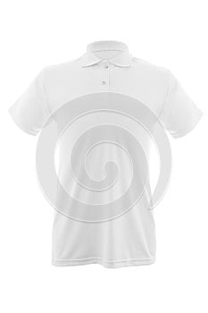 Mockup of a template of a man`s t-shirt on a white background