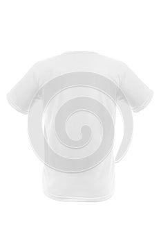 Mockup of a template of a man`s t-shirt on a white background