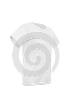 Mockup of a template of a man`s t-shirt on a white background