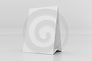 Mockup Tent Card on White Background - 3D Illustration