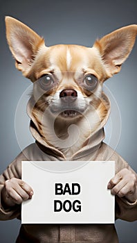 mockup text logo chihuahua bad dog mock up