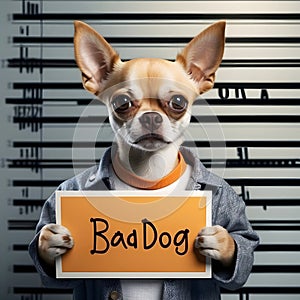 mockup text logo chihuahua bad dog mock up