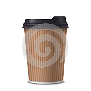 Mockup of vector coffee cup for coffeehouse