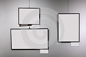 Mockup on the wall with space to insert your text for your purposes. photo