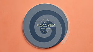 Mocostudio Logo On Tan Wall: Secessionist Style Mockup