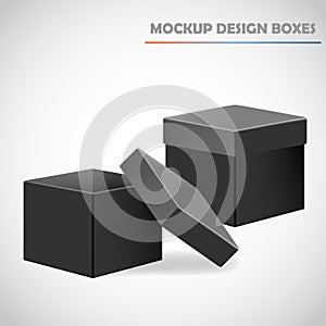 Mocup boxes vector