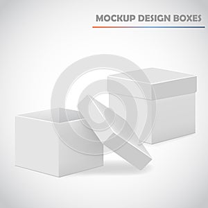 Mocup boxes vector photo