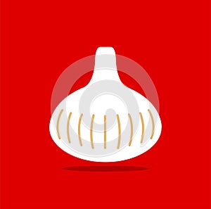 Modak The Favorite food of Lord Ganesha vector icon. White modak icon