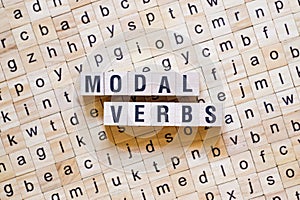 Modal verbs word concept