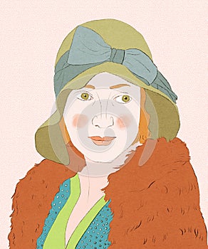Mode Maude Illustration Of Flapper Woman