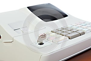 Mode selector switch on the cash register