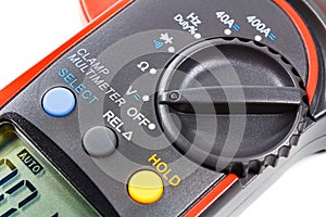 Mode switch of digital clamp multimeter closeup