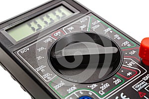 Mode switch of a digital multimeter closeup