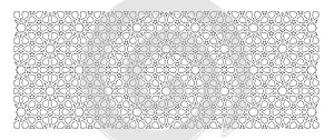 2D CAD drawing of Islamic geometric pattern. Islamic patterns use elements of geometry that are repeated in their designs.