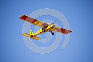 Model airplane stunt plane spinning
