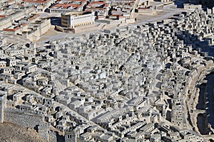 Model of Ancient Jerusalem Focusing on Upper City Homes