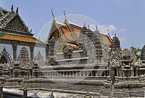 Model of the ancient temple of Angkor Wat in Wat Phra Keo. Bangkok